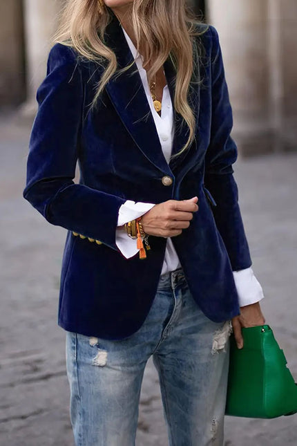 Fløyelsblazer – Elegant selvtillit i hver minste detalj