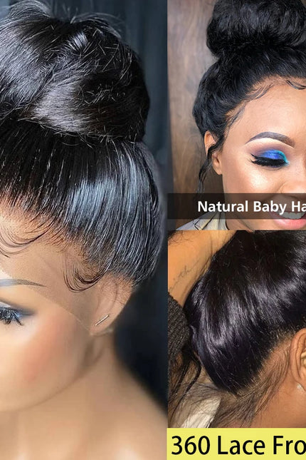 Luksuriøs brasiliansk bølgeparykk – 360 graders blonder foran, limfri og naturlig babyhår