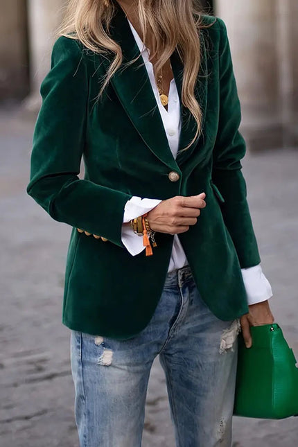 Fløyelsblazer – Elegant selvtillit i hver minste detalj