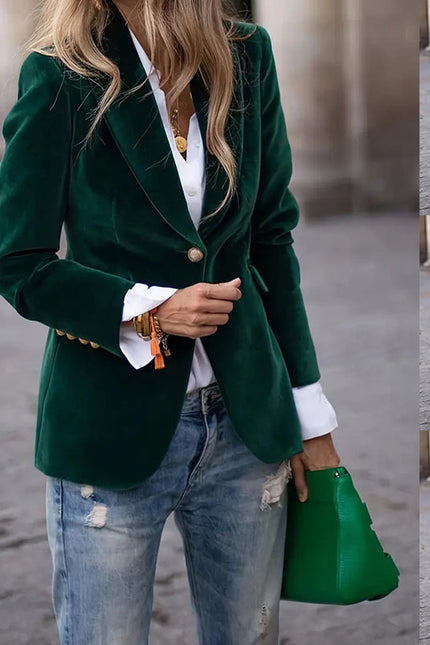 Fløyelsblazer – Elegant selvtillit i hver minste detalj