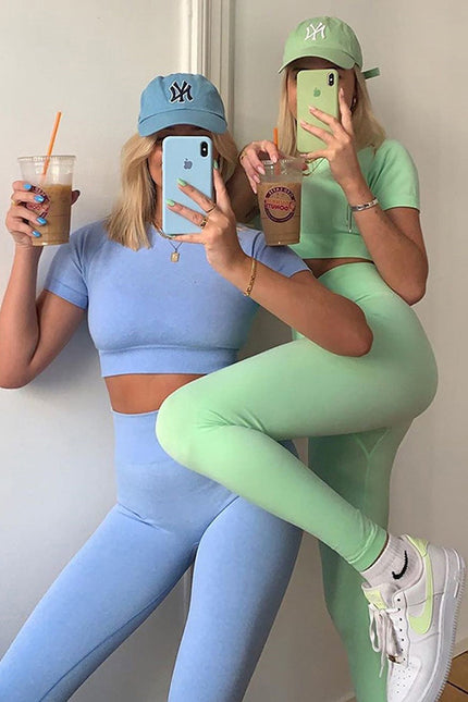 Fargerike yogabukser som løfter hofter