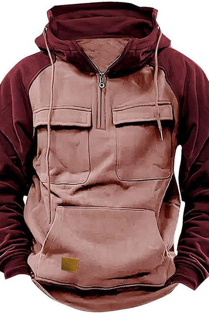 Men’s Retro Cargo Hoodie – Warmth with Character