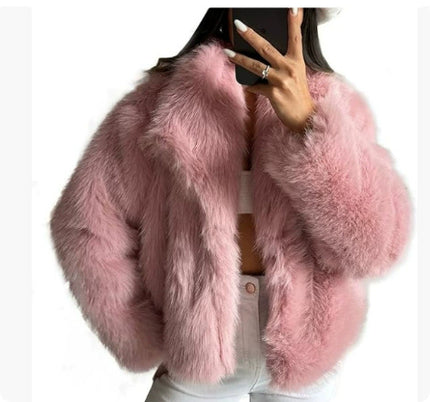 Fluffy varm og tykkere vinterjakke