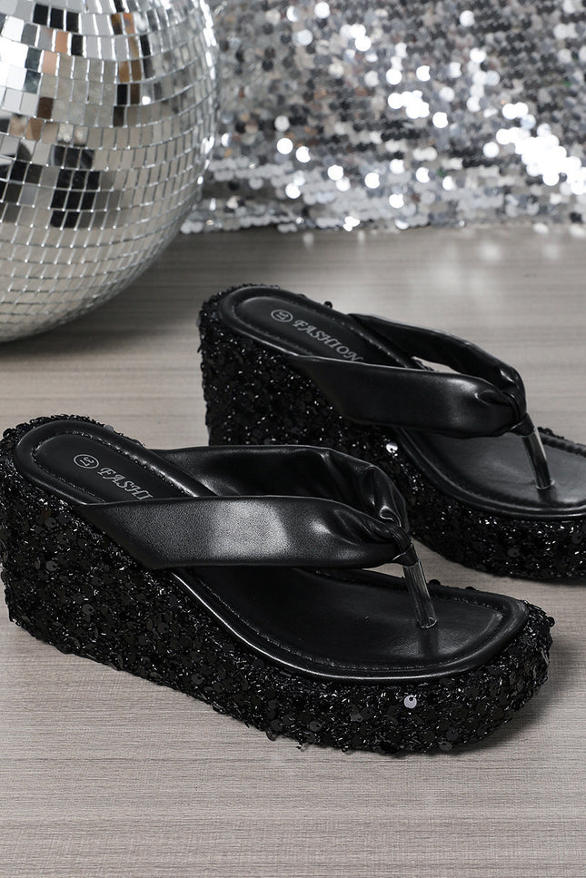 Skinnende flip-flops-sandaler