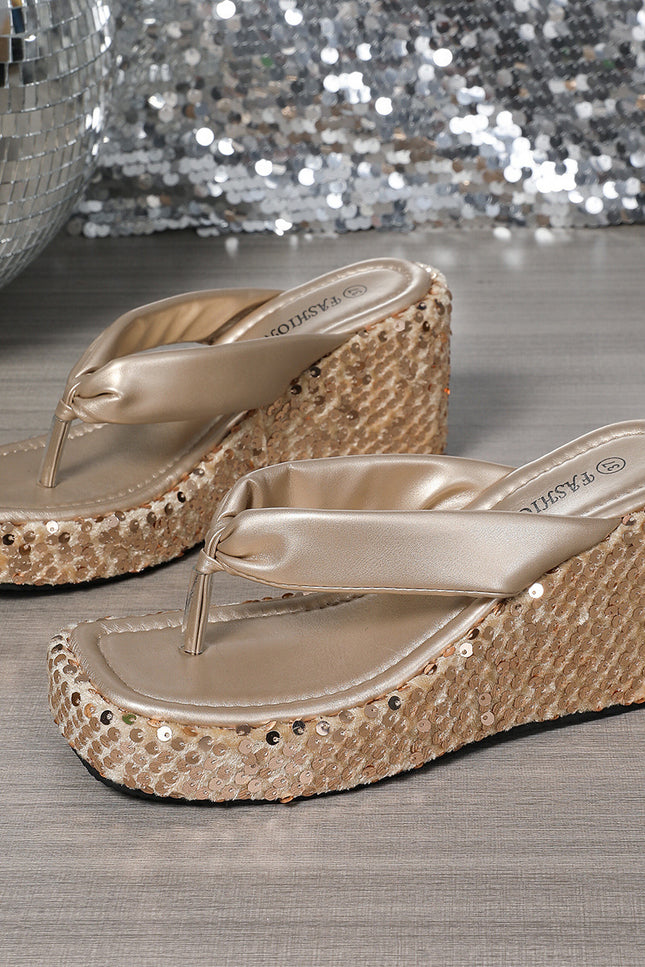 Skinnende flip-flops-sandaler