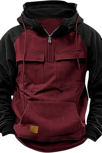 Men’s Retro Cargo Hoodie – Warmth with Character