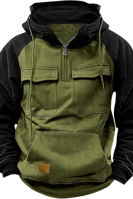 Men’s Retro Cargo Hoodie – Warmth with Character