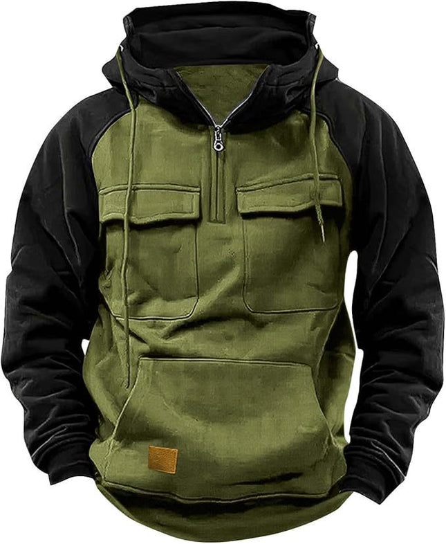 Men’s Retro Cargo Hoodie – Warmth with Character