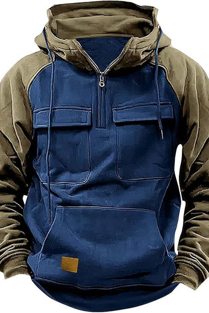 Men’s Retro Cargo Hoodie – Warmth with Character