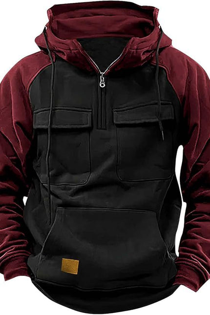Men’s Retro Cargo Hoodie – Warmth with Character