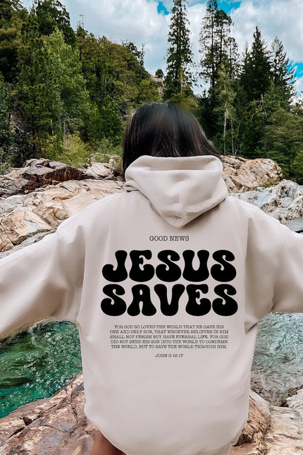 Jesus frelser Hettegenser med bibelvers