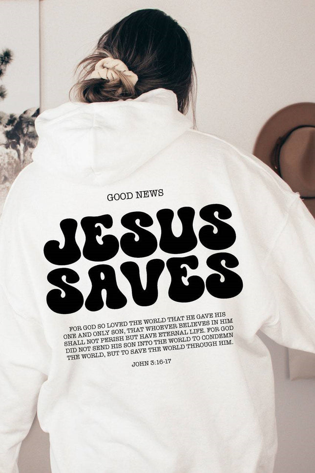 Jesus frelser Hettegenser med bibelvers