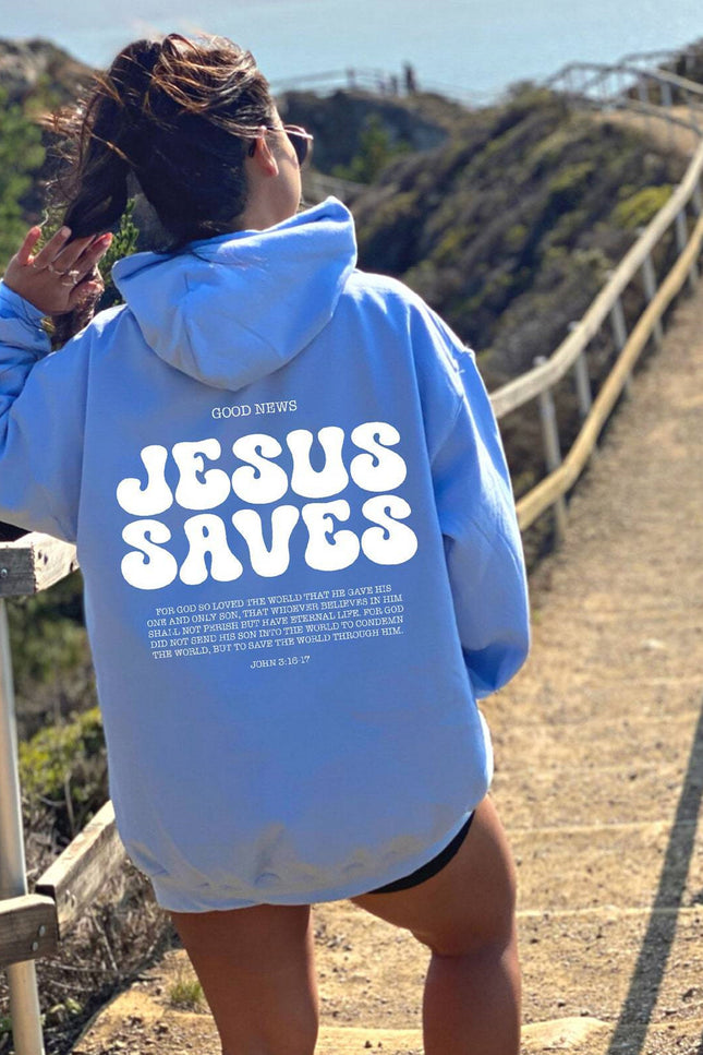 Jesus frelser Hettegenser med bibelvers