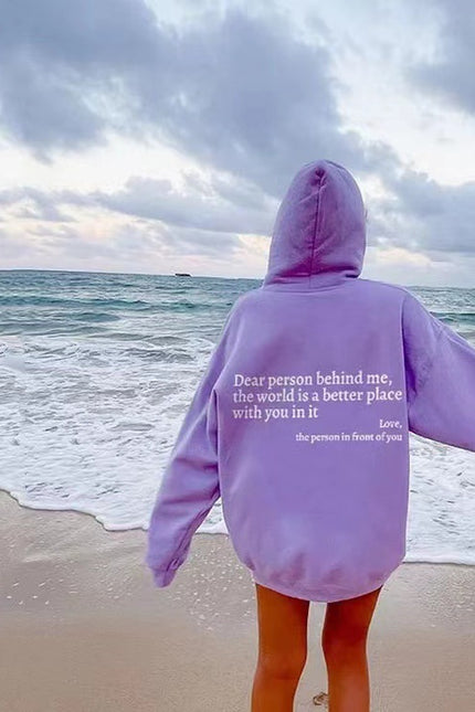 Kjære person bak meg Unisex trendy hettegensere