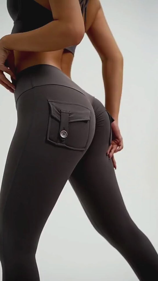 Slanke høymidje-leggings med rumpeløfting